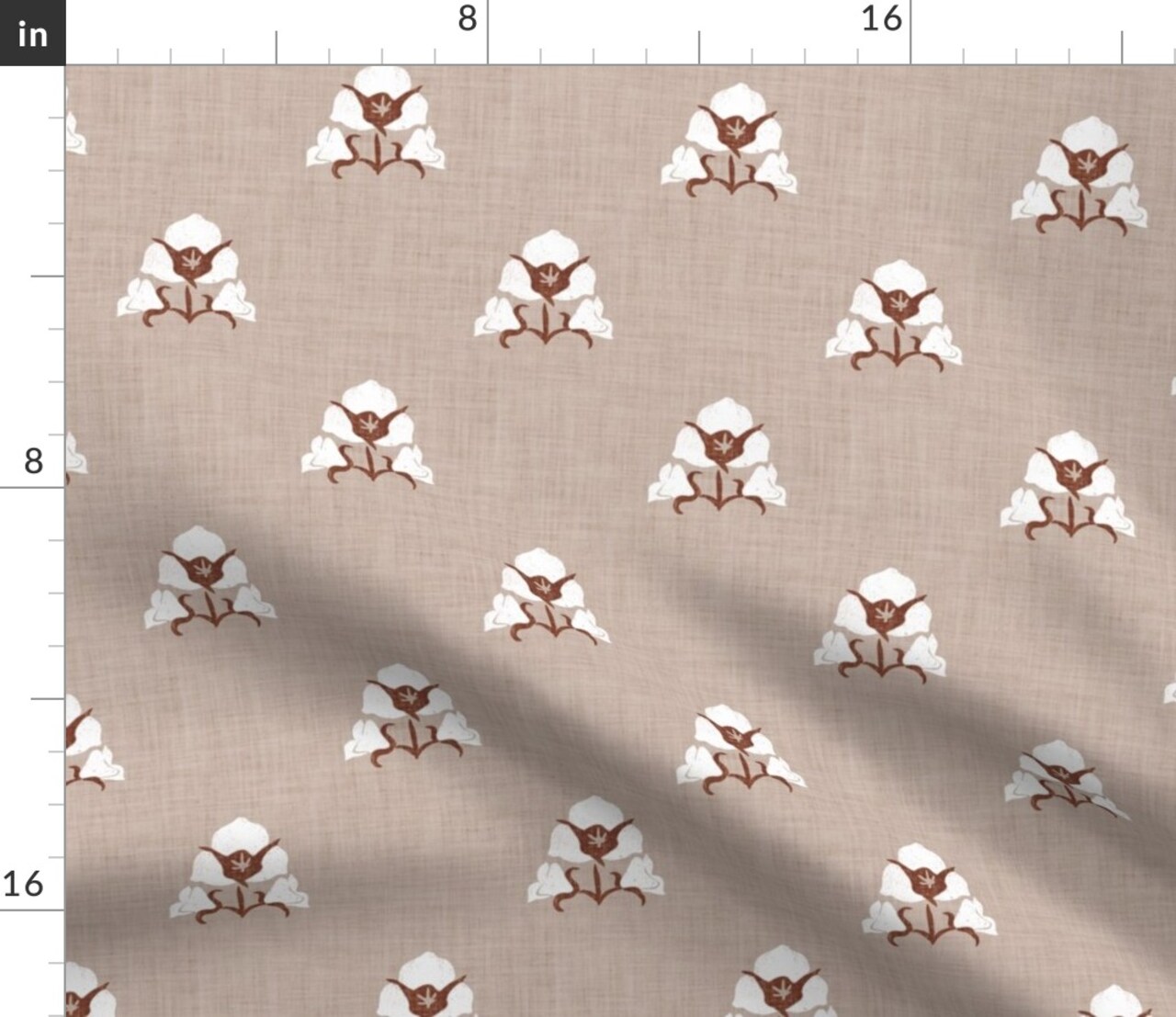 Simple Rustic Farmhouse Cottagecore Country Modern Farmhouse Cotton Botanical Garden Cozy Traditional Flower Neutral Blossom Custom Printed Fabric by Spoonflower Various Fabrics by the Yard or Fat Quarter